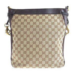 Gucci GG shoulder brown bag canvas leather